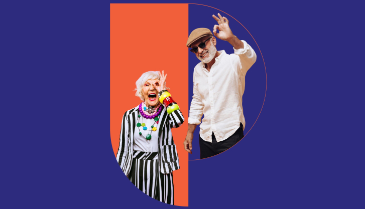Grafika Weekendu seniora z kulturą oraz logo Ministerstwa Kultury i Dziedzictwa Narodowego