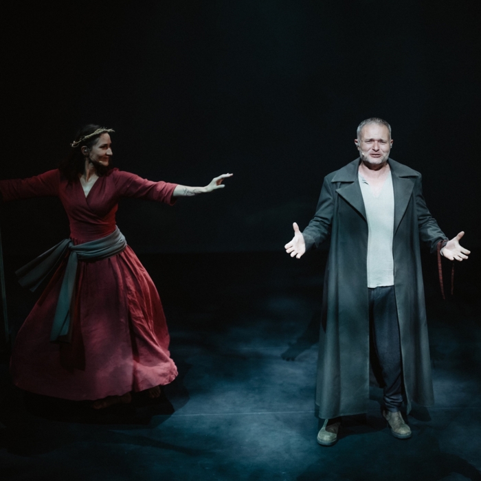 Na zdjęciu aktorzy Marta Wiejak w Wojciech Czerwiński w spektaklu Cztery pory miłości