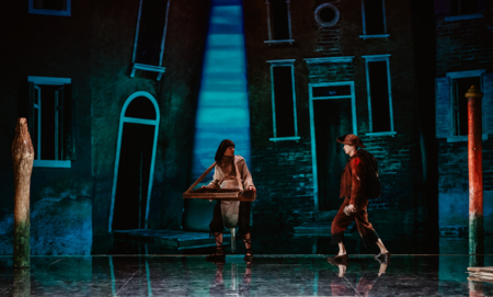 Na zdjęciu aktorzy w spektaklu Awantura w Chioggi