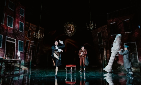 Na zdjęciu aktorzy w spektaklu Awantura w Chioggi